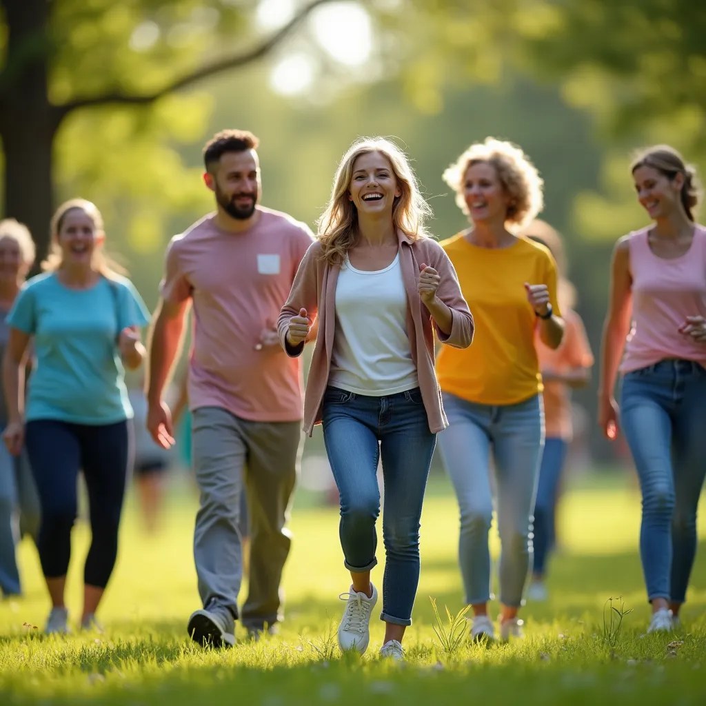 Oameni activi și fericiți